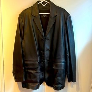 Wilsons Leather Jacket - Black Soft Italian Leather - XXL